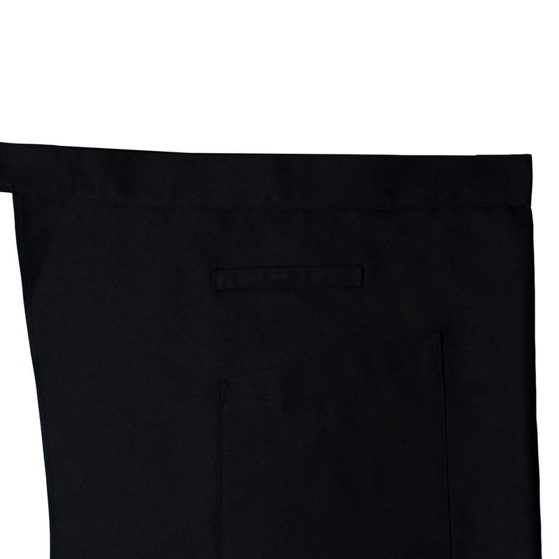 Sensuki 12700K L Towel Apron with Loop, Black, Chef, Lower