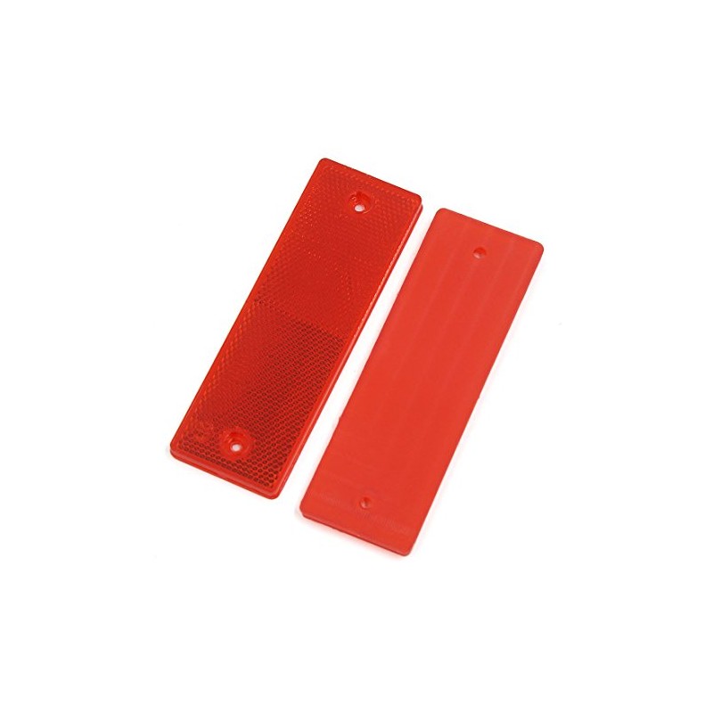 sourcing map 2 Pcs Red Plastic Reflective Plate Reflector 145mm