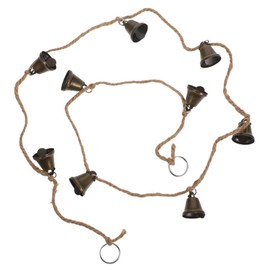 STOBAZA 3pcs Vintage Christmas Bells Iron Handicrafts for Wall Large Silver Bell String