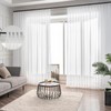 Ftinala Off White Pinch Pleated Sheer Curtains 102 Inch Long