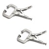 NUZAMAS (Set of 2) 9" Locking C-Clamp with Swivel Pads