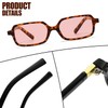 TVSVKWE 2 Pieces Of Retro Rectangular Glasses, Stylish Sunglasses, Women'S