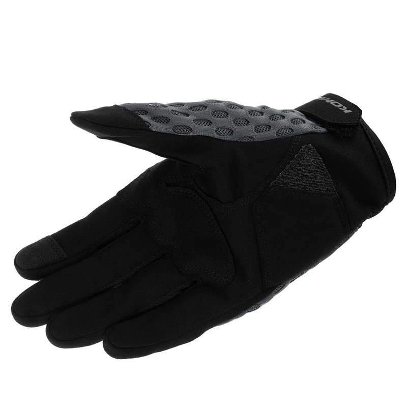 Komine GK-2433 Protective Cooling Mesh Gloves for Motorcycles Basalt Gray