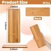 10 Pcs Rectangle Wood Bamboo Tray Bamboo Serving Tray Wooden
