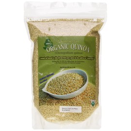 Indus Organics White Quinoa Seeds, 2 Lb Bag, 99% Purity, Pre-Washed, Premium Quality, Non-gmo, Freshly Packed