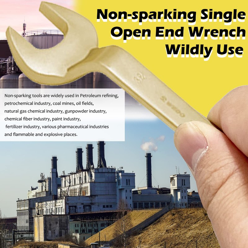 WEDO Spark-free single open-end wrench, construction key with pin 60