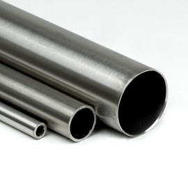 Stainless Steel Round Tube V2A Diameter 15 x 1.5 mm K240 Cut (L: 1300 mm (130 cm)