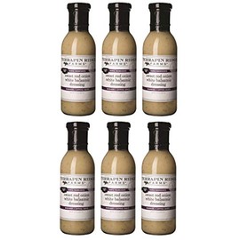 Terrapin Ridge Farms Sweet Red Onion White Balsamic Dressing – Creamy Gourmet 12 Fl Oz Bottle (Pack of 6)