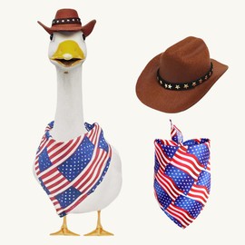 UXEWOIZ Independence Day Goose Outfits,4th of July Outfits Porch Goose Clothes, for 23"/17" Lawn Goose Statue,Goose Clothes for Yard Goose