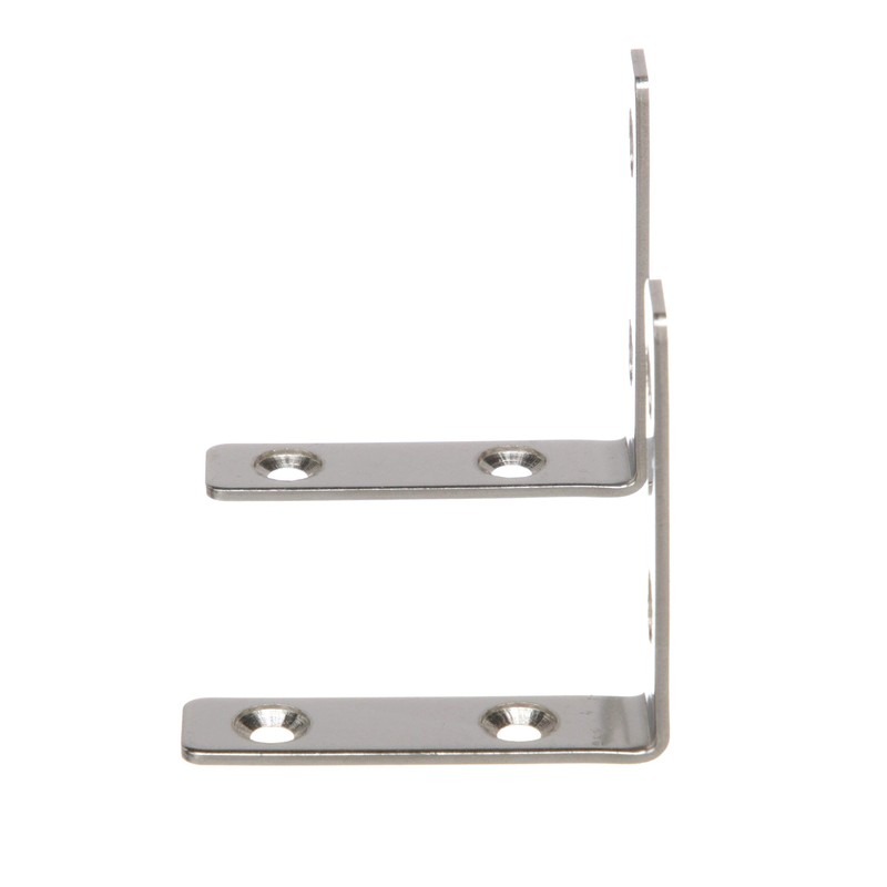 Seachoice Marine-Grade 90-Degree Angle Bracket, Polished 304 Stainless Steel, 2-3/8