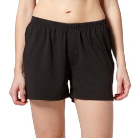 Fishers Finery Women's Organic Cotton & Rayon Viscose Pajama Shorts (Black, S)