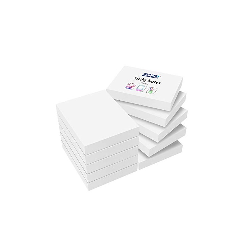 ZCZN Small Sticky Notes, 1.5in x 2in, 100 Sheets/Pad, 10