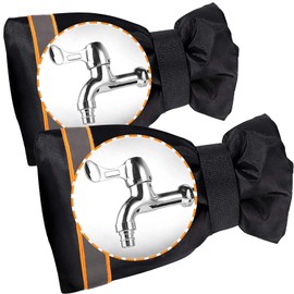 Outdoor Faucet Cover Socks 10”H x 6.3”W for Winter Freeze Protection, Outdoor Tap Cover, Faucet Covers for Outside, Reusable Outdoor Yard Spigot Cover, Antifreeze Water Insulated - 2 Piece