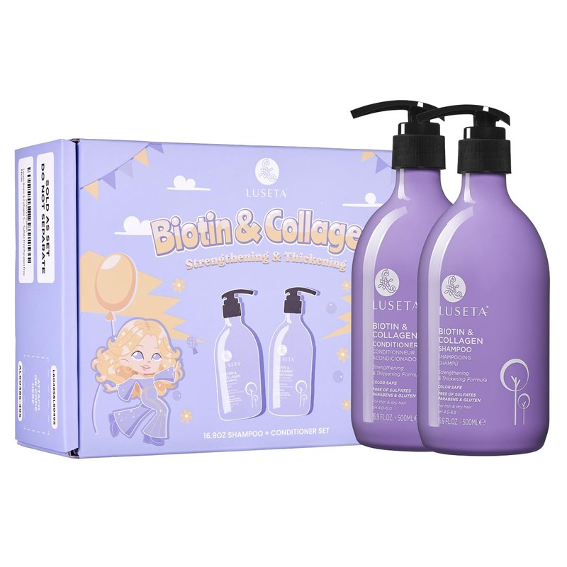 Luseta Biotin & Collagen Shampoo Conditioner Set,Thicking Shampoo for Hair