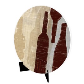 Bordeaux I (Wine Bottles I), Joyride Home Decor, JoyRide Home Décor Wood Plaque, 10"x10" Artist Designed Home Décor, Express Your Style.