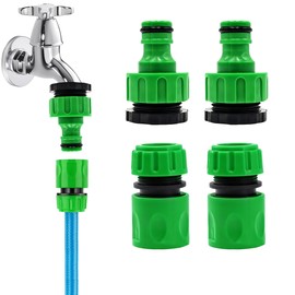 Akiuhen Garden Hose Connectors Set With Hose End Quick Connector and 2-in-1 Threaded Faucet Connector for Garden Watering, Car Wash, Washing Machine and More.