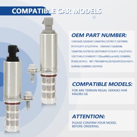 VVT Solenoid Camshaft/Crankshaft Position Sensor w/Wiring Connector Kit Fits for Terrain 2010-2017 Ion 2007 Aura 2007-2009 Sky 2007-2010 Lacrosse 2010-2016 OE#12655420 12628347 12646783