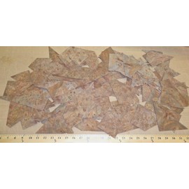 Carpathian Elm Burl Wood Veneer Sample Pack 70 Pieces raw no Back 1/42" Thick