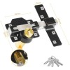 HeavenBird 2 Inch Black Rim Lock Double Locking Bolt With