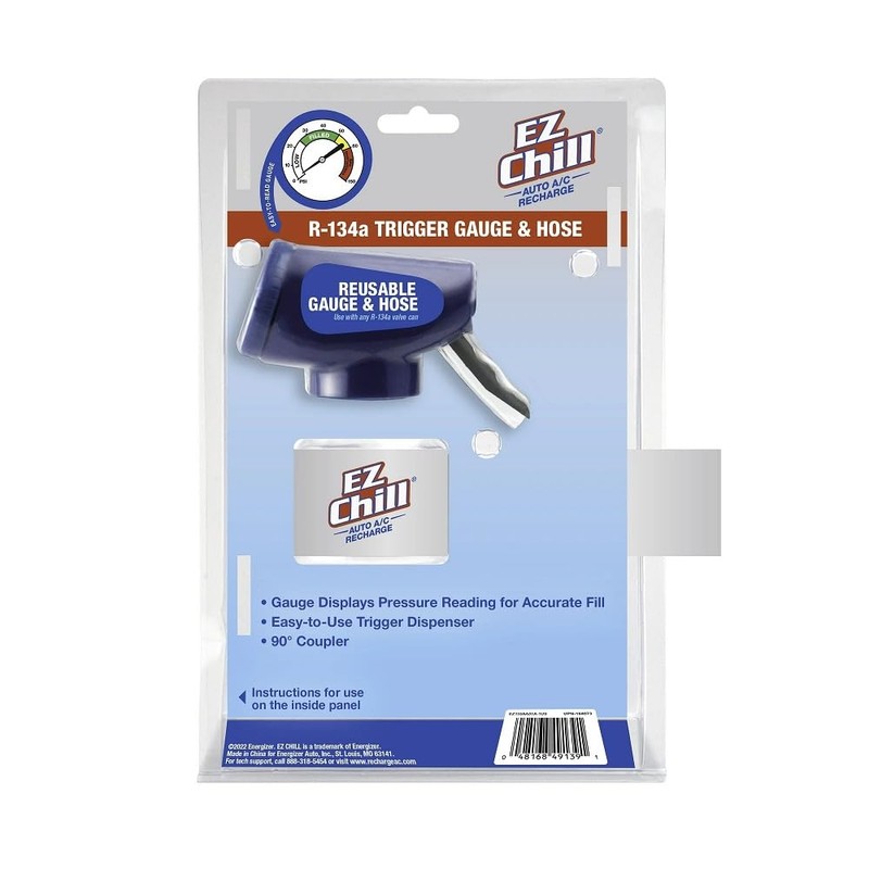 A/C Pro EZ Chill Car Air Conditioner R134A Refrigerant Gauge