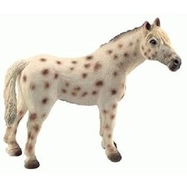 Bullyland 62621 - Spielfigur Knabstrupper Hengst, ca. 11,9 cm, detailgetreu, PVC-frei, ideal als kleines Geschenk für Kinder ab 3 Jahren