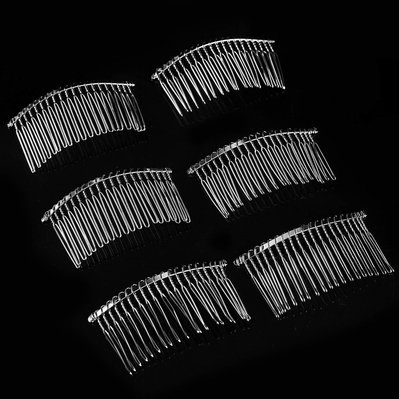 Senkary 10 Pieces Metal Hair Comb Clip Wire Wedding Bridal