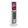 HINEIBER 750W/1500W Ceramic Tower Space Heater with 3D Flame, Electric