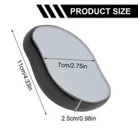 AEIOPRS 1 x Crystal Hair Remover, Nano Hair Remover, Stone, Women's Hair Removal without Shaving, Epilator Effect for Smooth Skin, No Stubble, Black