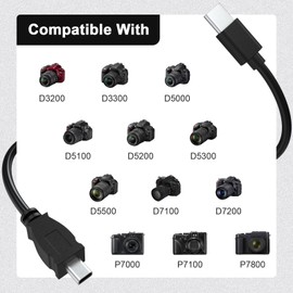 Arzweyk Replacement UC-E6 to USB C Data Transfer Cable Compatible with Nikon SLR DSLR D3300 D7200 & Coolpix L340 L32 L22 S3700 S6500 S3500 S6600 Camera UC-E16 UC-E17 UC-E23 USB Cable 30cm