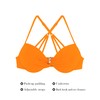 RELLECIGA Women's Orange Push Up Bikini Top Twist Front Underwire