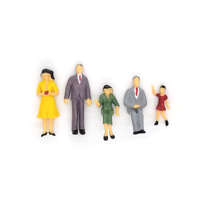 CWBPING 20pcs Model Train G Scale Street Figures 1:25 Painted