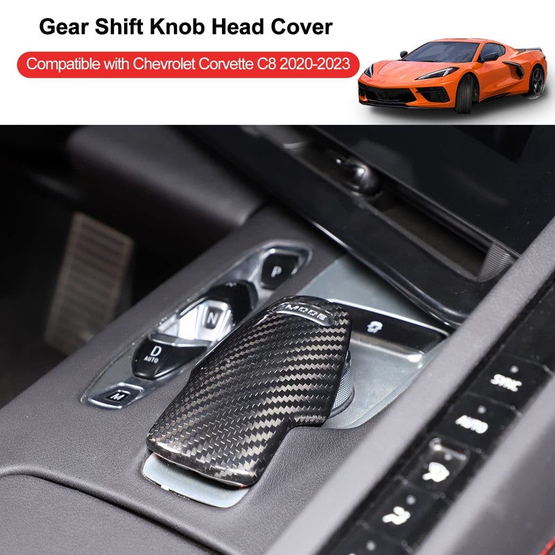 Daeiclru Real Carbon Fiber Gear Shift Knob Head Cover Compatible