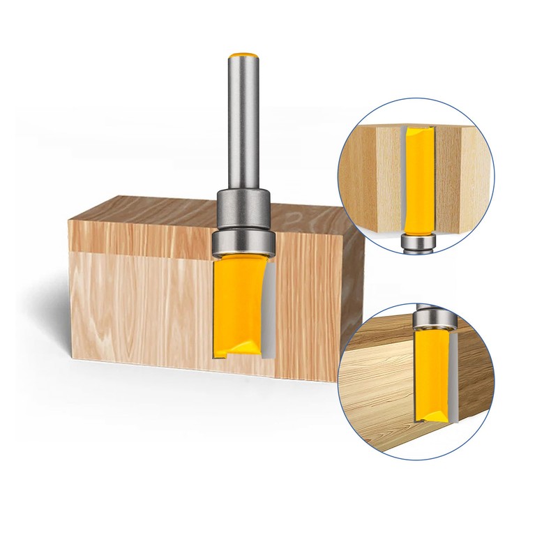 HUHAO Pattern Flush Trim Router Bit 1/4 Shank Carbide Tipped