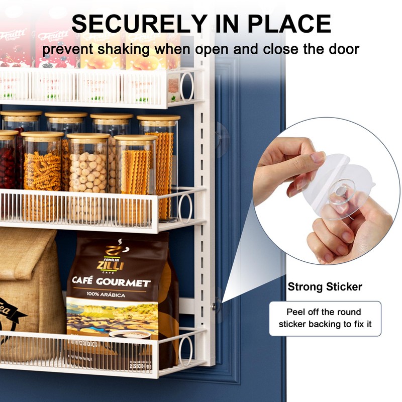 Clothink Over the Door Pantry Organizer 8 Tiers Hanging or