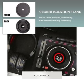 Lyaciomn 4Pcs 40X20mm Aluminum HIFI AMP Speaker Isolation Stand Turntable DAC Feet Pad (Black)