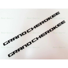 Jeep NEW 2PCS Kits Gloss Black GRAND CHEROKEE 3D Letters Emblems Nameplate Jeep Badge