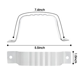 VYH Downspout Adapter Gutter Downspout Strap 2x3 Leader Strap 2x3 6pcs (White)