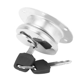 Stainless Steel 6 Holes Round Generator Fuel Tank Cap with Key, Anti Theft Locking for Replacement