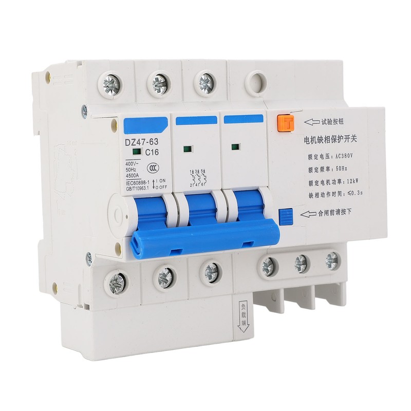 Phase Loss Protection Switch 3P 16A Rail Protector for Submersible