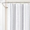 Lush Decor Hygge Stripe Shower Curtain, 72" x 72", Navy