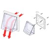 White Wall Vent Hood with Gravity Flap | Durable ASA