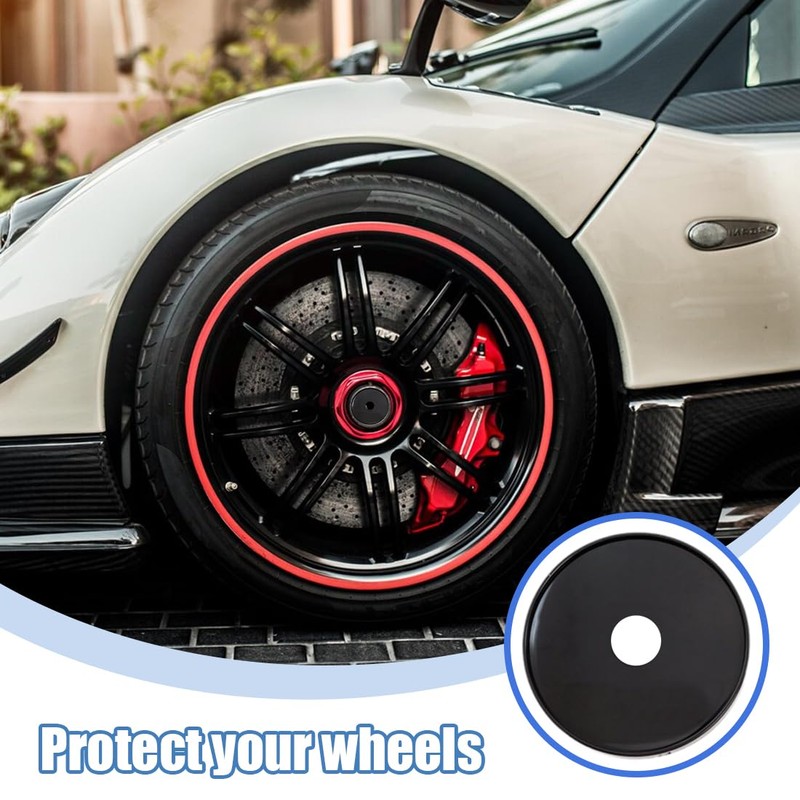 XPEX 4 Pack Universal Hub Caps Wheel Hub Caps Black