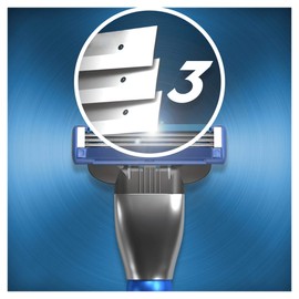 Gillette Mach3 Turbo Men's Razor + 1 Razor Blade Refill, 3D Motion To Fit The Contours Of One's Face, Stronger Than Steel Blades, Enhanced Lubrastrip