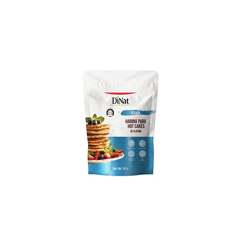 Harina Para Hotcakes De Platano Vegana 350 Gr Dinat