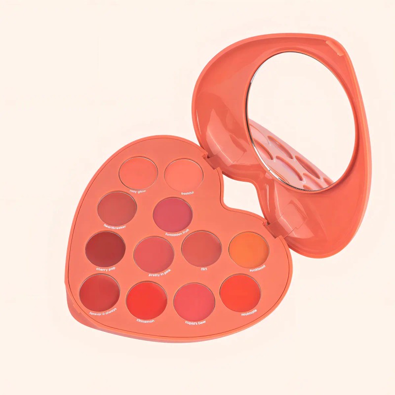 Rubor en Crema Kara Beauty Love Locket Paleta 12 Tonos