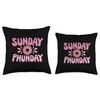 Sunday Phunday Donut Lover Gift Funny Pun Donut Doughnut Throw