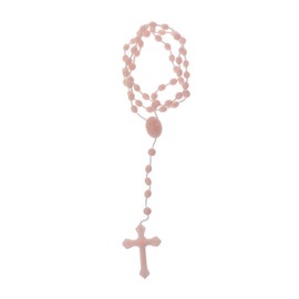 HELYZQ Plastic Rosary Beads Luminous Necklace Catholicism Prayer Religious Jewelry