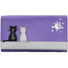 Mala Leather Midnight Collection Leather Purse RFID Blocking 3536_35 Purple