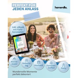 HOMERELLA® Table Runner Aqua Blue [30 cm x 35 m] - Fleece Table Runner Roll - Table Runner - Table Runner Fabric - Table Runner for Birthday, Wedding, Christmas and Confirmation - Decoration