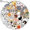 50pcs Cute Cat Series Graffiti Stickers, Waterproof Decorative Stickers, Creative